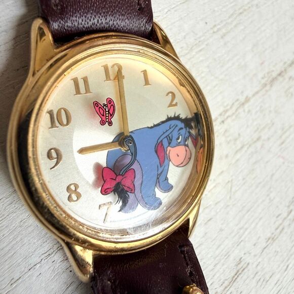 Disney Eeyore Animated Tail Watch Vintage SII Japan Winnie the Pooh Butterfly St main image 8
